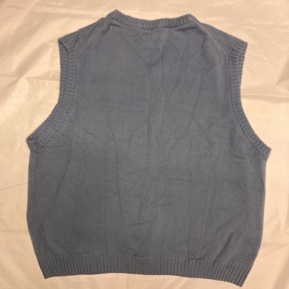 Orvis Men's V-Neck Light Blue vintage cotton sweater vest, XL, Golf/Fish/Hunt - Picture 4 of 6